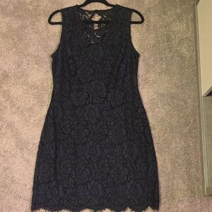 Banana Republic Midnight Floral Lace Mini Dress